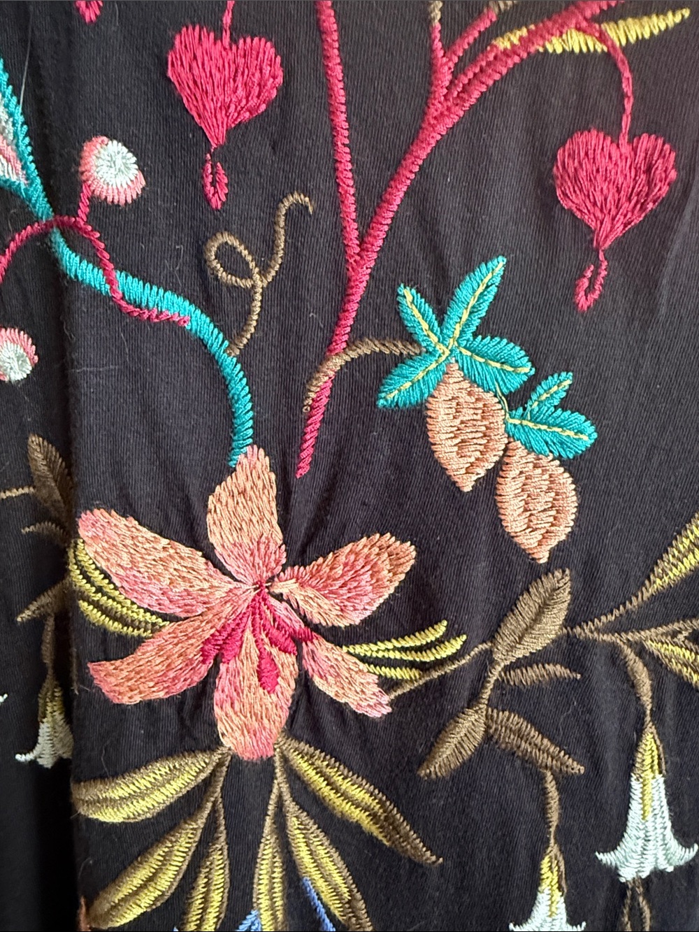 Johnny Was Handkerchief Knit Dress Amarylla with Floral Embroidery - Picture 5 of 10